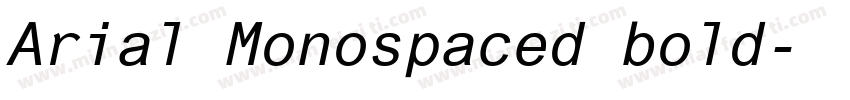 Arial Monospaced bold字体转换